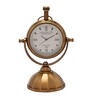 Retro Desk Brown Brass Table Clock