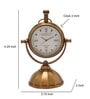 Retro Desk Brown Brass Table Clock