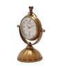 Retro Desk Brown Brass Table Clock