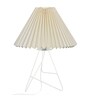 Retro Down to the Wire Metal Table Lamp, Cream Pleated Shade