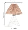 Metal Table Lamp with Fabric Khadi Pleated Shade