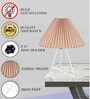 Metal Table Lamp with Fabric Khadi Pleated Shade