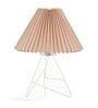 Metal Table Lamp with Fabric Khadi Pleated Shade