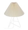 Retro Down to the Wire Metal Table Lamp, Cream Pleated Shade