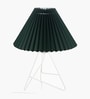 Green Retro Down to the Wire Table Lamp with Fabric Shade