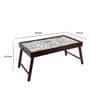 Retro Hibiscus  Brown MDF Bed Tray