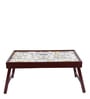 Retro Hibiscus  Brown MDF Bed Tray