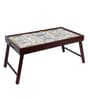 Retro Hibiscus  Brown MDF Bed Tray