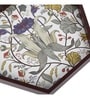 Retro Hibiscus  Hexagon   Brown MDF Multipurpose Serving Tray