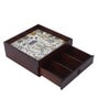 Retro Hibiscus Brown MDF Wood Cutlery Holder