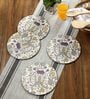 Retro Hibiscus Cream MDF (Set of 4) Table Coaster Reinvention factory