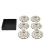 Retro Hibiscus Cream MDF (Set of 6 ) Table Coasters