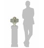Retro Ivory and Gold Aluminum Gate Lamp