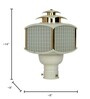 Retro Ivory and Gold Aluminum Gate Lamp