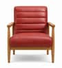 Arel Velvet Fabric Arm Chair In Pink Colour