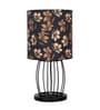 Retro Metal Wire Table Lamp Cage Bases, Fabric Lampshades, Iris Shade