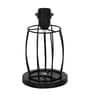 Retro Metal Wire Table Lamp Cage Base, Bedside Light, Fabric Lampshade, Jungle Shade