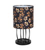 Retro Metal Wire Table Lamp Cage Bases, Fabric Lampshades, Iris Shade