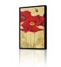 Retro Poppy Red Engineered Wood Framed Canvas Wall Painting