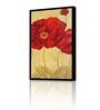 Retro Poppy Red Engineered Wood Framed Canvas Wall Painting