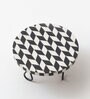 Retro Row White & Black MDF & Metal Cake Stand