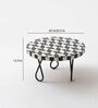 Retro Row White & Black MDF & Metal Cake Stand