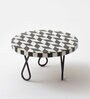 Retro Row White & Black MDF & Metal Cake Stand