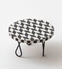 Retro Row White & Black MDF & Metal Cake Stand