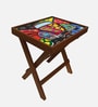 Retro Solid Wood End Table in Multi Colour