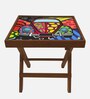 Retro Solid Wood End Table in Multi Colour