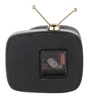 Retro TV Black Aluminium Table Clock