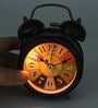 Retro Twin Bell Alarm Clock, Metal Frame, Night Backlight, Silent Movement, Luminous Table Clock