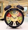 Retro Twin Bell Alarm Clock, Metal Frame, Night Backlight, Silent Movement, Luminous Table Clock