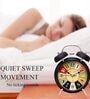 Retro Twin Bell Alarm Clock, Metal Frame, Night Backlight, Silent Movement, Luminous Table Clock