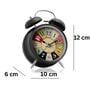 Retro Twin Bell Alarm Clock, Metal Frame, Night Backlight, Silent Movement, Luminous Table Clock