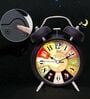 Retro Twin Bell Alarm Clock, Metal Frame, Night Backlight, Silent Movement, Luminous Table Clock