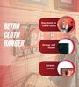 Red Retro Wooden Cloth Hanager