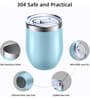 Vaccum Insulated Stainless Steel Coffee Mug with Spill Proof Lid & Straw (Assorted)