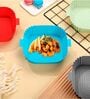 Reusable Non Stick Square Silicone Air Fryer Liner Baking Tray with Handle