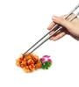 Reusable Stainless Steel Round Chopsticks Set