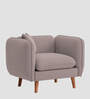 Reva Fabric 1 Seater Sofa in Almond Beige Colour