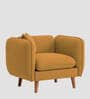 Reva Fabric 1 Seater Sofa in Corn Yellow Colour