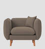 Reva Fabric 1 Seater Sofa in Hazel Beige Colour
