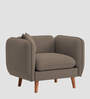 Reva Fabric 1 Seater Sofa in Hazel Beige Colour