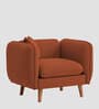 Reva Fabric 1 Seater Sofa in Royal Orange Colour