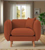 Reva Fabric 1 Seater Sofa in Royal Orange Colour
