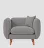 Reva Fabric 1 Seater Sofa in Silver Grey Colour