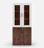 Reverie 2 Door Book Case in Brown Colour