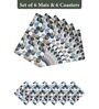 Reversible PVC Placemats & Coasters Set of 6