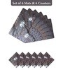 Reversible PVC Placemats & Coasters Set of 6